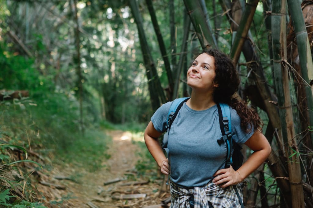 smiling wellness traveler